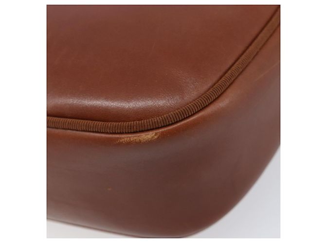 Borsa a tracolla Salvatore Ferragamo Vala in pelle Gold Brown Auth ka6418 - vista 16