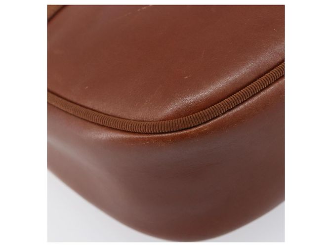 Borsa a tracolla Salvatore Ferragamo Vala in pelle Gold Brown Auth ka6418 - vista 17