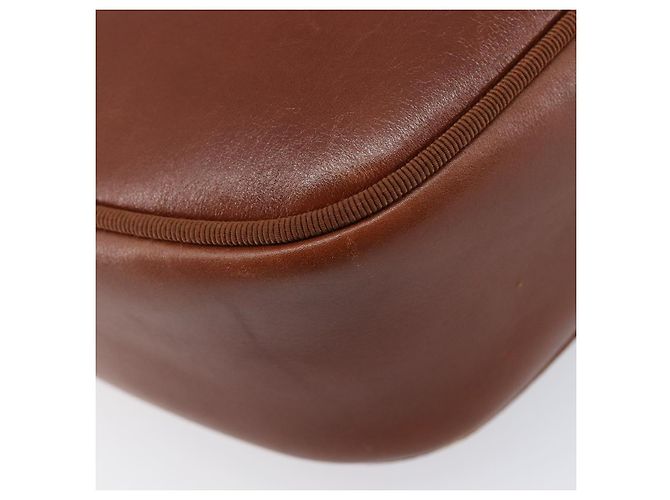Borsa a tracolla Salvatore Ferragamo Vala in pelle Gold Brown Auth ka6418 - vista 19