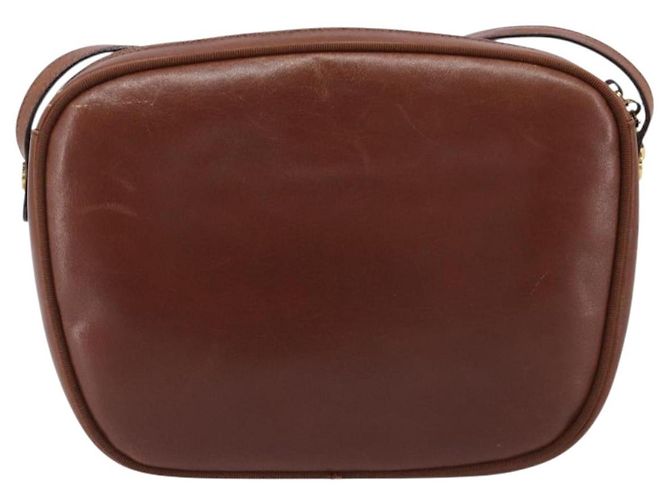 Borsa a tracolla Salvatore Ferragamo Vala in pelle Gold Brown Auth ka6418 - vista 2