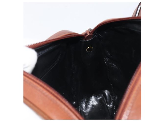 Borsa a tracolla Salvatore Ferragamo Vala in pelle Gold Brown Auth ka6418 - vista 24