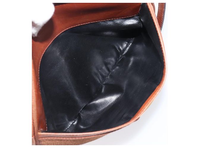 Borsa a tracolla Salvatore Ferragamo Vala in pelle Gold Brown Auth ka6418 - vista 28