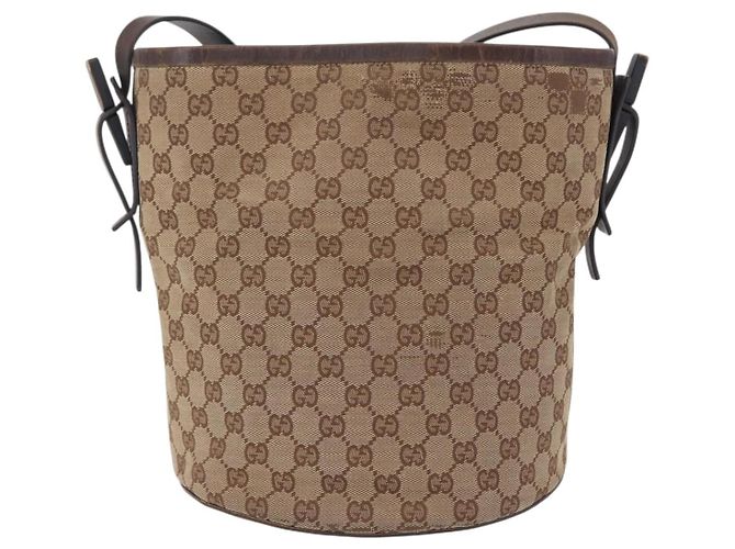 Borsa a Tracolla GUCCI GG Canvas Beige Silver 106240 Auth ep16240 Argento - vista 13