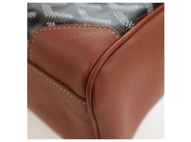 GOYARD Herringbone Saigon Mini Handtasche PVC 2way Braun Silber Auth 204910SM - Ansicht 18