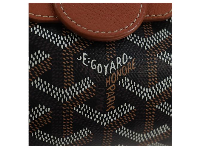 GOYARD Herringbone Saigon Mini Handtasche PVC 2way Braun Silber Auth 204910SM - Ansicht 19