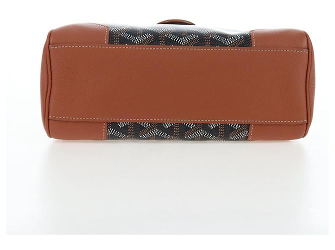 GOYARD Herringbone Saigon Mini Handtasche PVC 2way Braun Silber Auth 204910SM - Ansicht 5