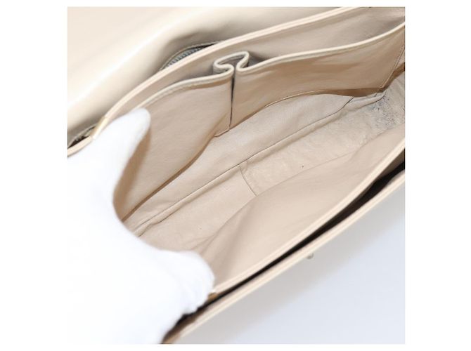 Céline CELINE Schultertasche aus Leder Ivory Gold Auth ep16002 Golden Roh - Ansicht 12