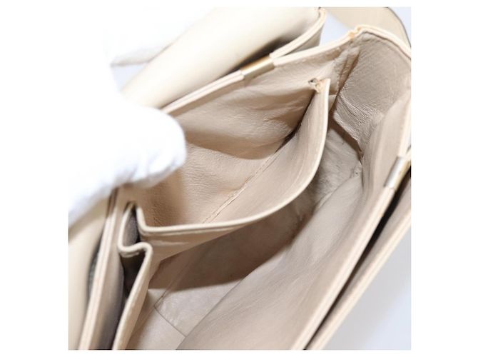 Céline CELINE Schultertasche aus Leder Ivory Gold Auth ep16002 Golden Roh - Ansicht 24