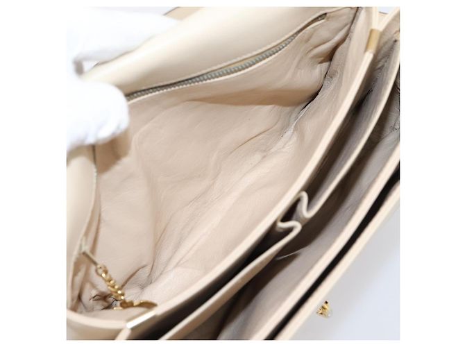 Céline CELINE Schultertasche aus Leder Ivory Gold Auth ep16002 Golden Roh - Ansicht 25