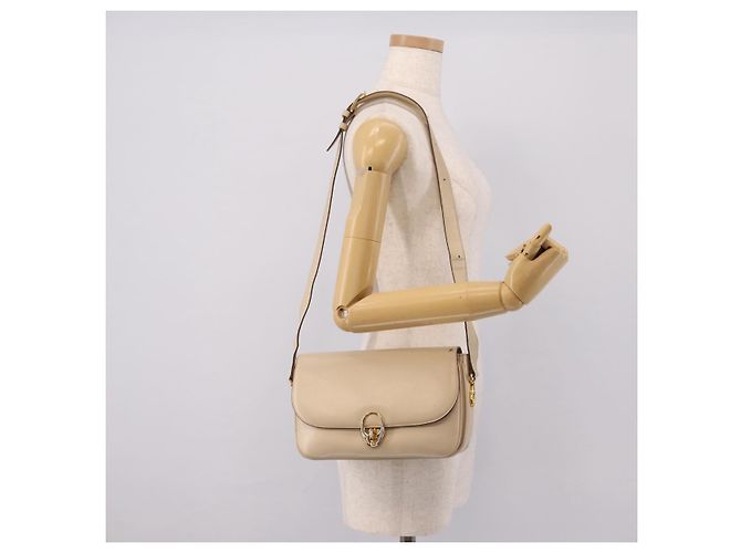 Céline CELINE Schultertasche aus Leder Ivory Gold Auth ep16002 Golden Roh - Ansicht 29