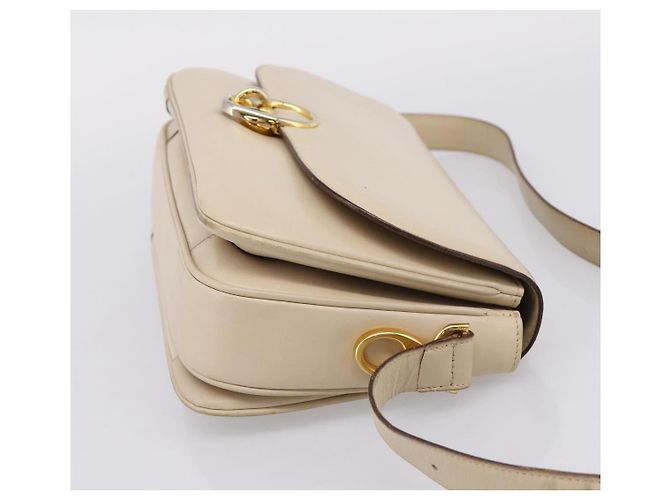 Céline CELINE Schultertasche aus Leder Ivory Gold Auth ep16002 Golden Roh - Ansicht 4