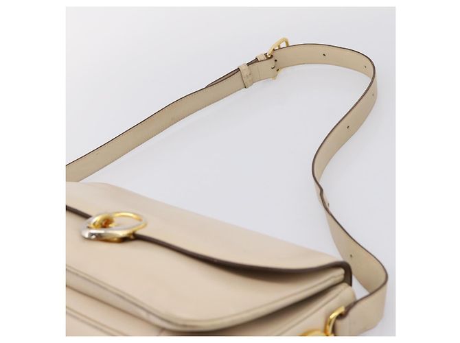 Céline CELINE Schultertasche aus Leder Ivory Gold Auth ep16002 Golden Roh - Ansicht 8