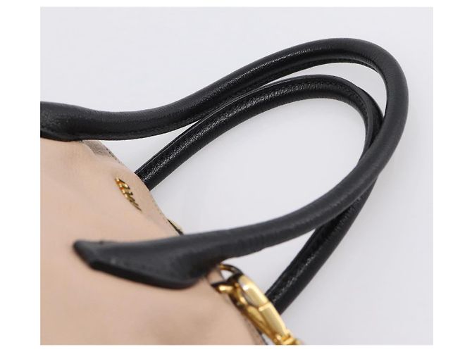Miu Miu Handtasche Leder 2way Beige Goldton Auth bs37100 - Ansicht 14