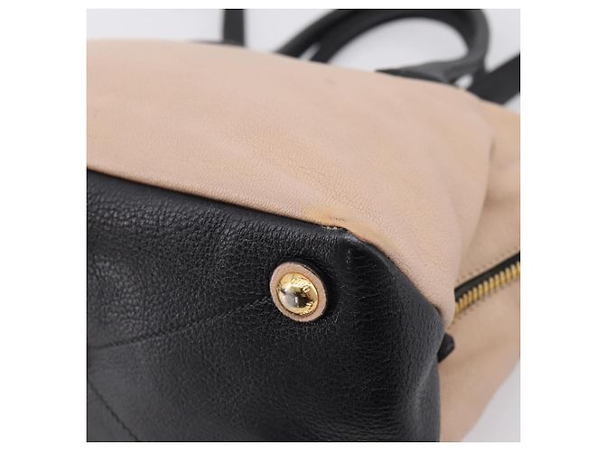 Miu Miu Handtasche Leder 2way Beige Goldton Auth bs37100 - Ansicht 16