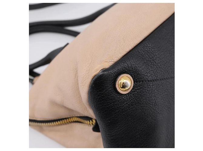 Miu Miu Handtasche Leder 2way Beige Goldton Auth bs37100 - Ansicht 17