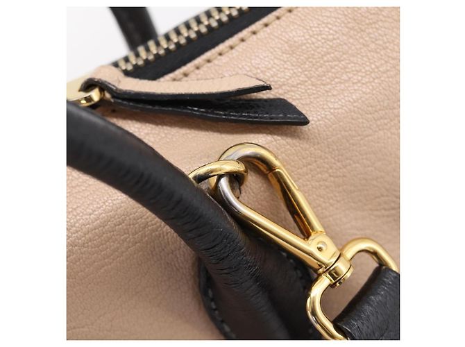 Miu Miu Handtasche Leder 2way Beige Goldton Auth bs37100 - Ansicht 19