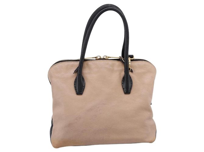 Miu Miu Handtasche Leder 2way Beige Goldton Auth bs37100 - Ansicht 2