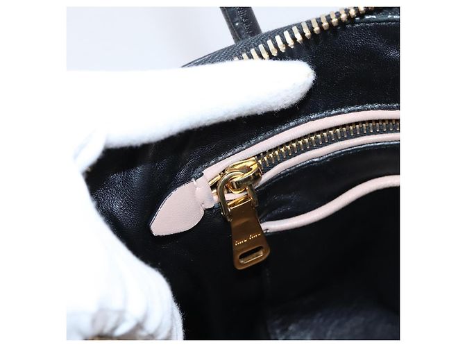 Miu Miu Handtasche Leder 2way Beige Goldton Auth bs37100 - Ansicht 25