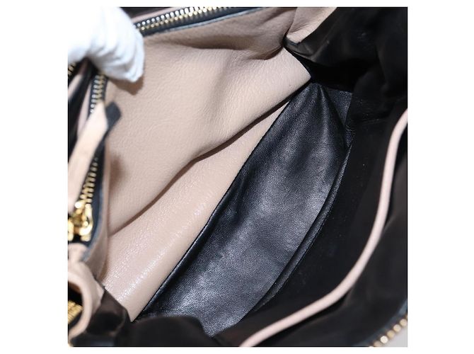 Miu Miu Handtasche Leder 2way Beige Goldton Auth bs37100 - Ansicht 30