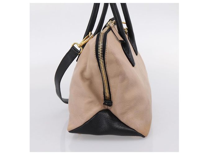 Miu Miu Handtasche Leder 2way Beige Goldton Auth bs37100 - Ansicht 4