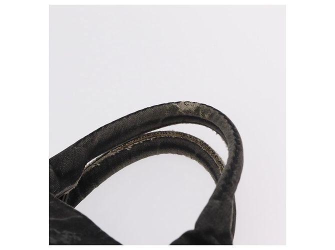 Bolso de mano PRADA Canapa MM Canvas 2way Negro Oro Auth ep16090 Dorado - vista 8