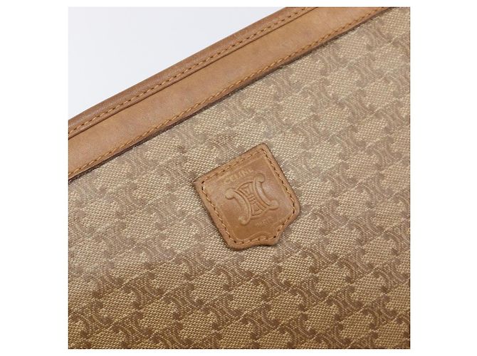 Céline Bolso de Mano CELINE Macadam PVC Beige Gold Auth ep15875 Dorado - vista 17