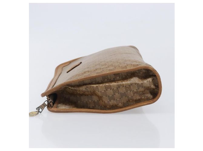 Céline Bolso de Mano CELINE Macadam PVC Beige Gold Auth ep15875 Dorado - vista 4