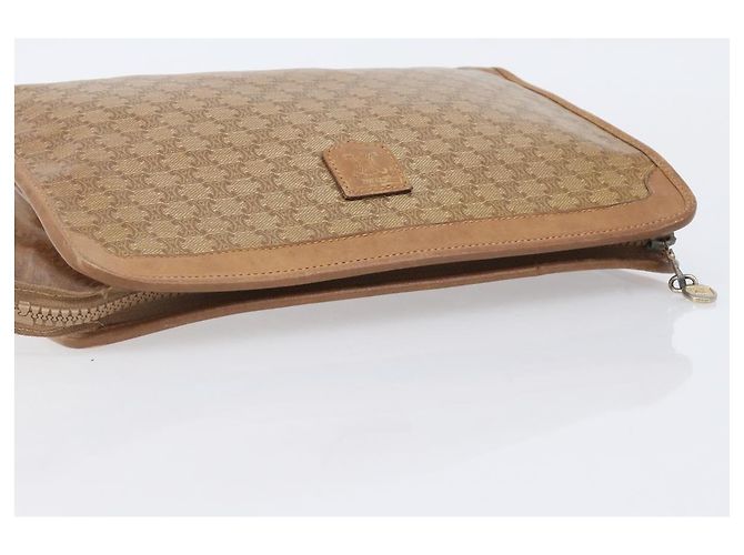 Céline Bolso de Mano CELINE Macadam PVC Beige Gold Auth ep15875 Dorado - vista 5