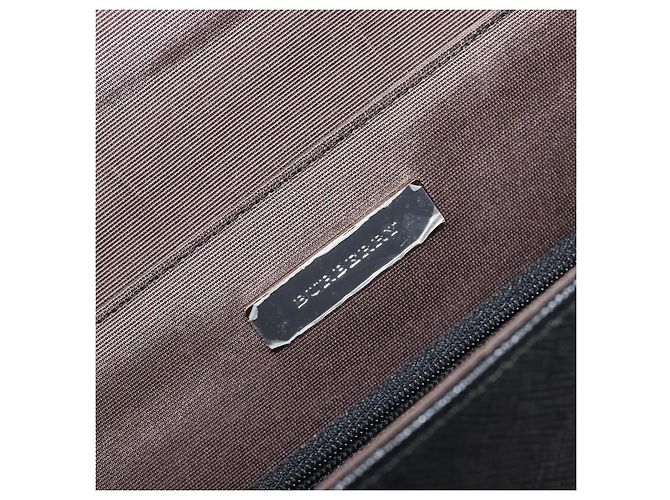 Bolsa de mão BURBERRY em couro preto e prata Auth 204238 - vista 11