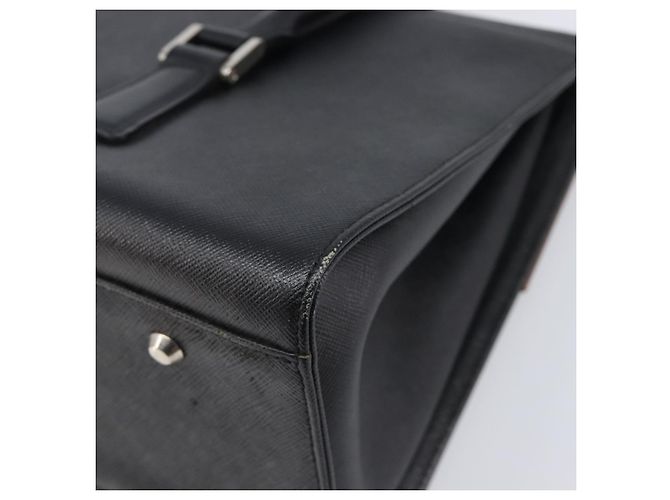 Bolsa de mão BURBERRY em couro preto e prata Auth 204238 - vista 15