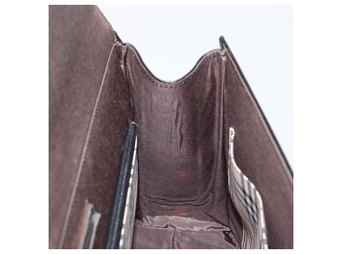 Bolsa de mão BURBERRY em couro preto e prata Auth 204238 - vista 19