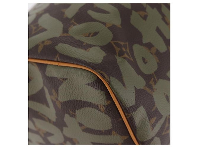 LOUIS VUITTON Monogram Graffiti Speedy 30 Handtasche Khaki M92194 LV Auth mr3054SAV Monogramm - Ansicht 14