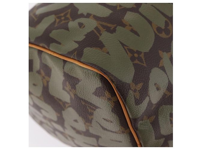LOUIS VUITTON Monogram Graffiti Speedy 30 Handtasche Khaki M92194 LV Auth mr3054SAV Monogramm - Ansicht 16