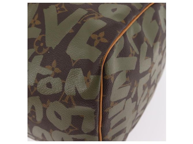 LOUIS VUITTON Monogram Graffiti Speedy 30 Handtasche Khaki M92194 LV Auth mr3054SAV Monogramm - Ansicht 17