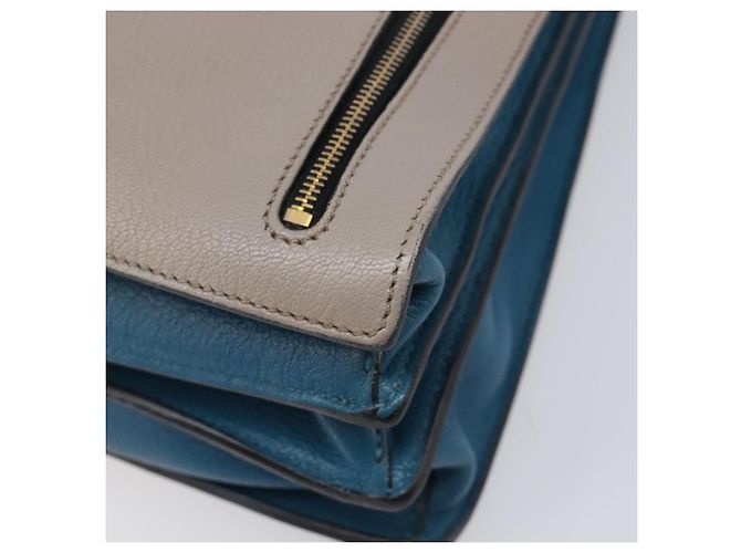 Borsa a mano Miu Miu in pelle 2way Grigio Oro Auth 204830A Marrone D'oro - vista 20