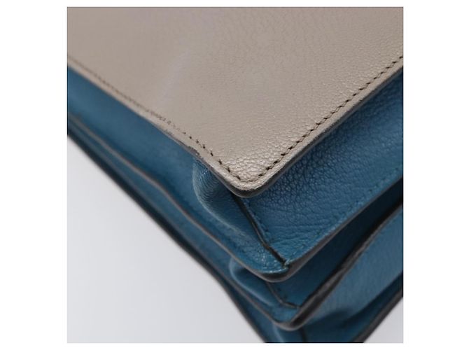 Borsa a mano Miu Miu in pelle 2way Grigio Oro Auth 204830A Marrone D'oro - vista 21