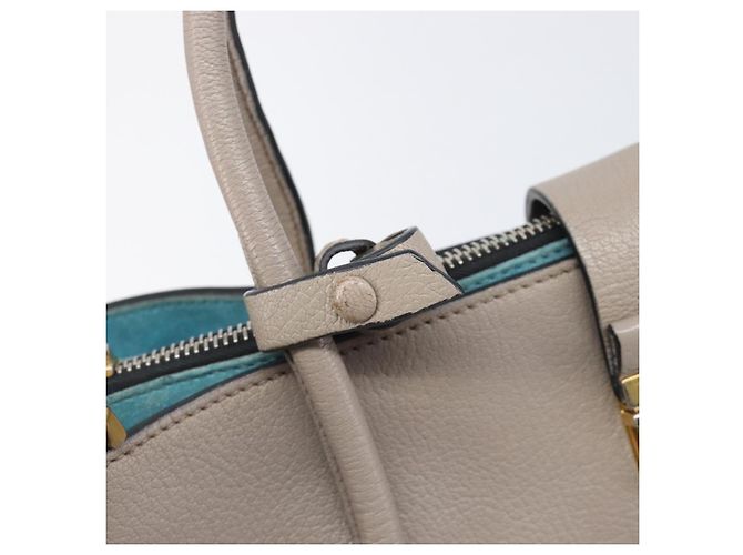 Borsa a mano Miu Miu in pelle 2way Grigio Oro Auth 204830A Marrone D'oro - vista 24
