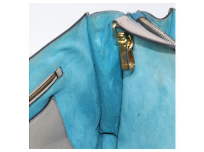 Borsa a mano Miu Miu in pelle 2way Grigio Oro Auth 204830A Marrone D'oro - vista 27