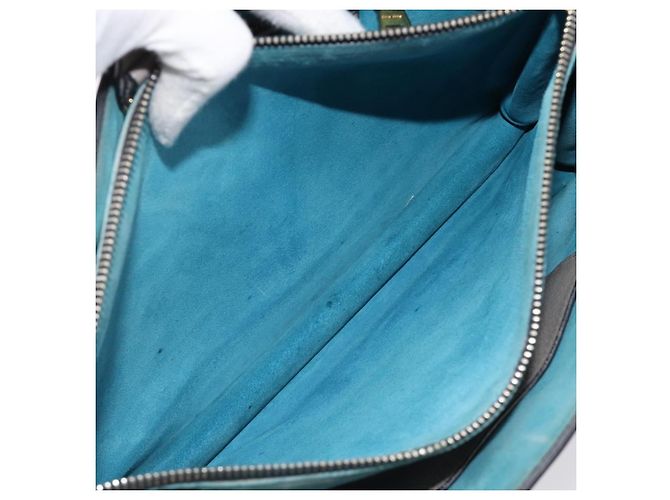 Borsa a mano Miu Miu in pelle 2way Grigio Oro Auth 204830A Marrone D'oro - vista 33