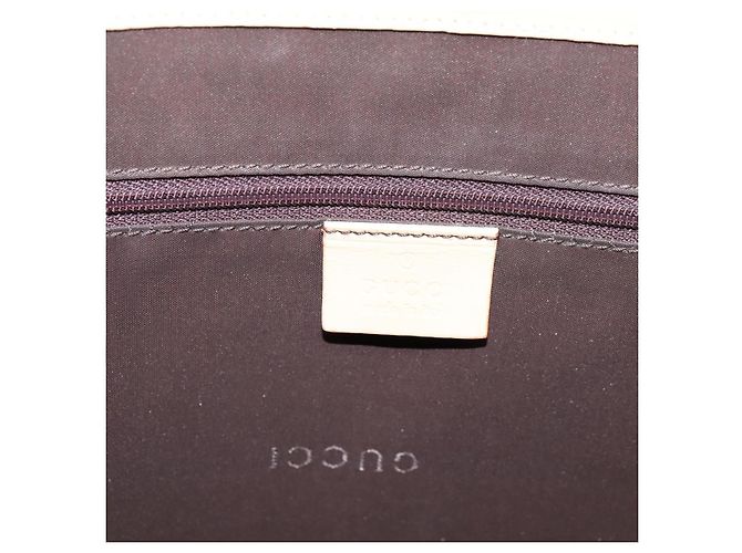 Borsa a mano GUCCI Jackie in pelle beige argento 002 1064 Auth bs37097 - vista 18
