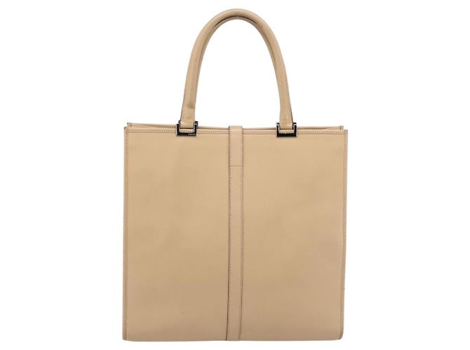 Borsa a mano GUCCI Jackie in pelle beige argento 002 1064 Auth bs37097 - vista 2