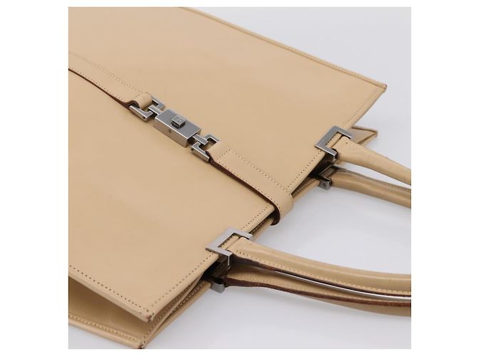 Borsa a mano GUCCI Jackie in pelle beige argento 002 1064 Auth bs37097 - vista 6