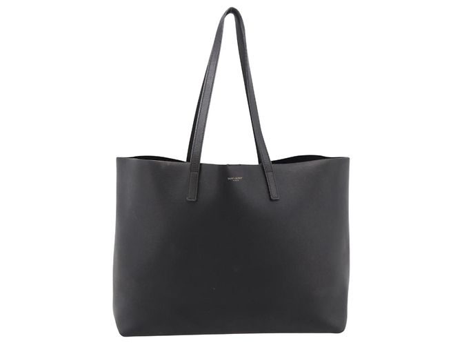 Autre Marque Borsa Tote SAINT LAURENT in pelle nera e oro 394195 Auth bs37268 Nero D'oro - vista 13