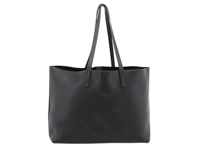 Autre Marque Borsa Tote SAINT LAURENT in pelle nera e oro 394195 Auth bs37268 Nero D'oro - vista 2
