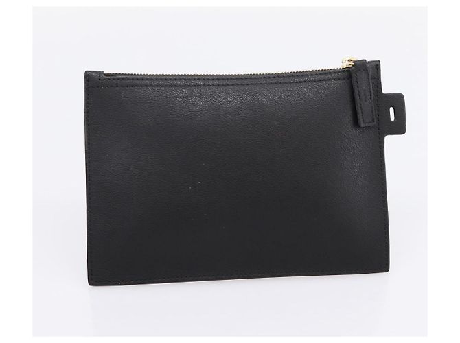 Autre Marque Borsa Tote SAINT LAURENT in pelle nera e oro 394195 Auth bs37268 Nero D'oro - vista 21