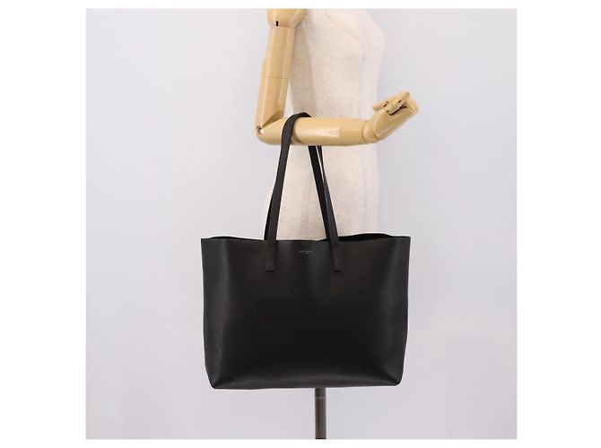 Autre Marque Borsa Tote SAINT LAURENT in pelle nera e oro 394195 Auth bs37268 Nero D'oro - vista 23
