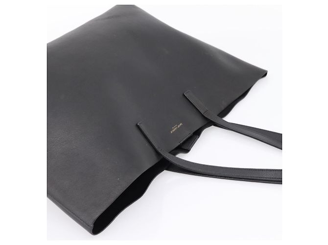 Autre Marque Borsa Tote SAINT LAURENT in pelle nera e oro 394195 Auth bs37268 Nero D'oro - vista 6