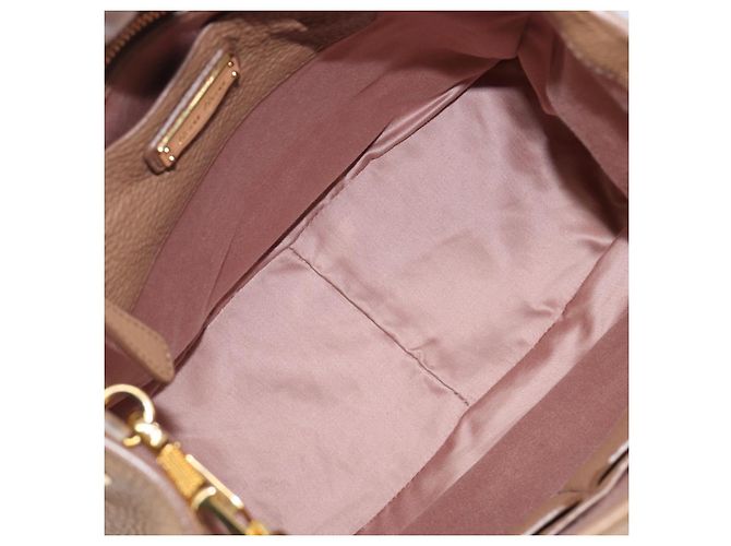 Borsa a mano Miu Miu in pelle 2way Beige Gold Auth 204057V D'oro - vista 10