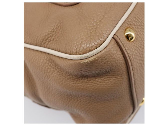 Borsa a mano Miu Miu in pelle 2way Beige Gold Auth 204057V D'oro - vista 17