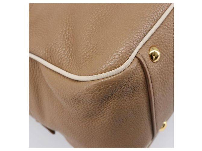Borsa a mano Miu Miu in pelle 2way Beige Gold Auth 204057V D'oro - vista 19